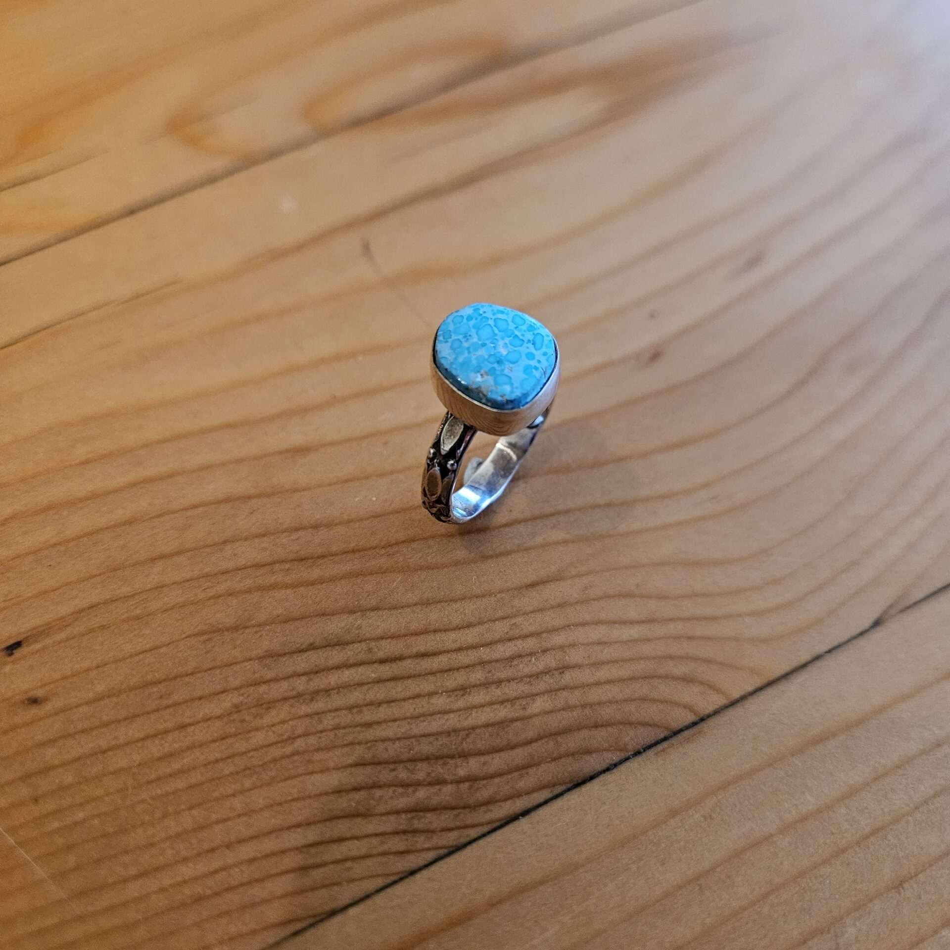 20231202_121512 Sterling Silver & Turquoise Ring Size 7.5